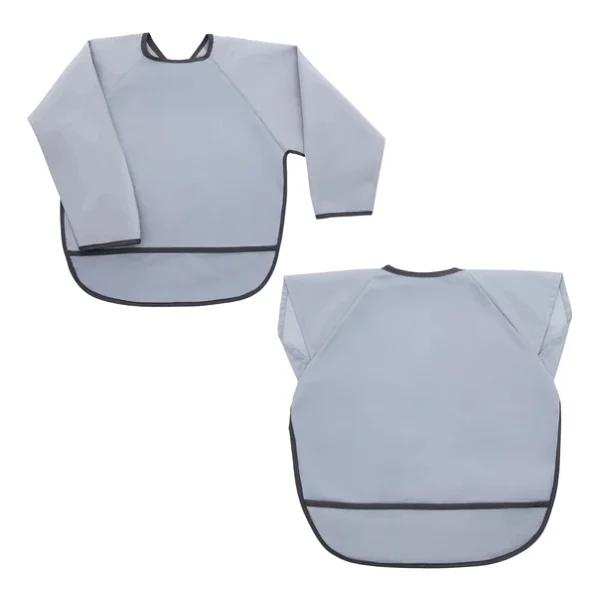 Miniboni Uzun Kol Önlük - Kısa Kol Önlük Seti - Grey - Görsel 3