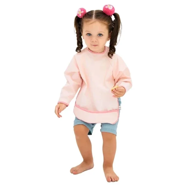 Miniboni Uzun Kollu Pink Bebek Önlüğü - Görsel 6