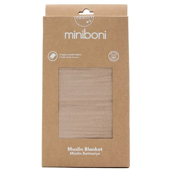 Miniboni Bej Müslin Bebek Battaniyesi - Görsel 5