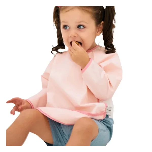 Miniboni Uzun Kollu Pink Bebek Önlüğü - Görsel 10