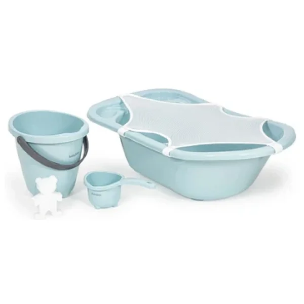 Babyjem 5 Parça Bebek Banyo Küvet Seti Soft Mavi - Görsel 3