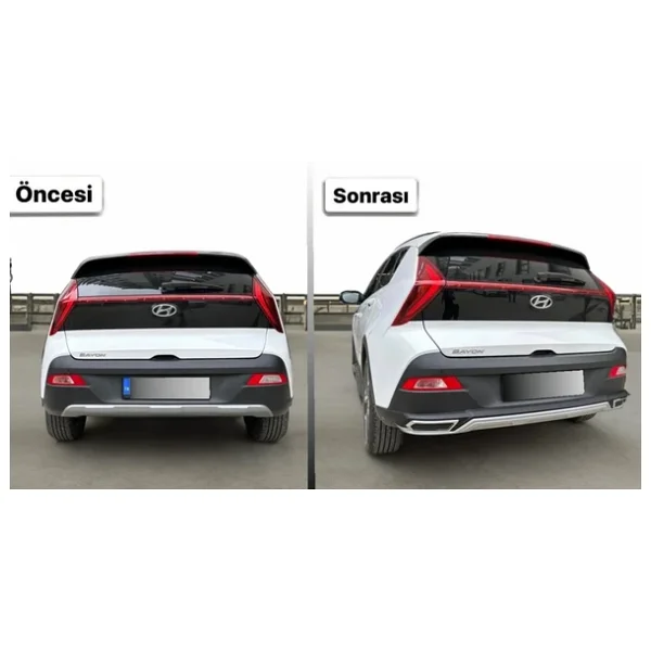 Hyundai Bayon 2021-2024 Arası Arka Tampon Koruma Difüzör - Görsel 6