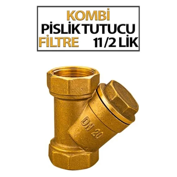 Y Filitre Pislik Tutucu Filitre 11/2 İnç (Süzgeç) - Görsel 4