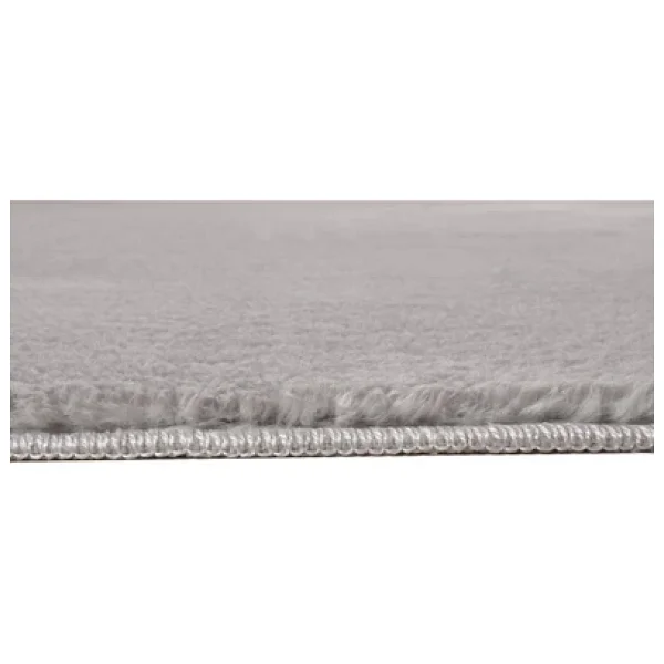 My Evilla Modern Dekoratif Halı Jel Kaymaz Taban Peluş Açık Gri Paspas Takımı 50x80 - Görsel 3