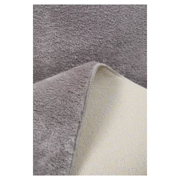 My Evilla Modern Dekoratif Halı Jel Kaymaz Taban Peluş Açık Gri Paspas Takımı 50x80 - Görsel 2