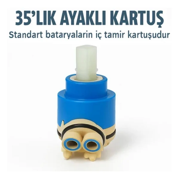 35'lik Ayaklı Batarya Kartuşu Standart Aç Kapa Bataryalara Uyumludur Mix Model - Görsel 4