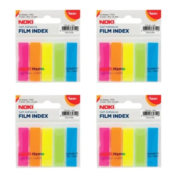 Noki Noki Memo Film İndex 5 Renk 12x45 Mm 25 Yaprak (12050) 4 Adet - Görsel 3