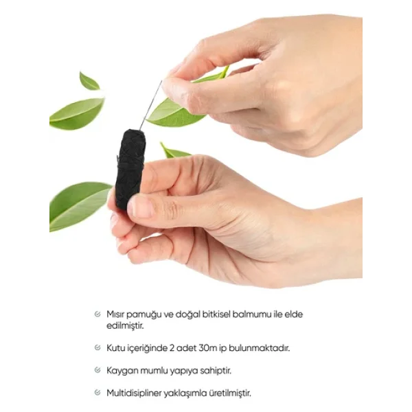 T-Brush Activated Charcoal Diş İpi Refill 30 M - Görsel 3