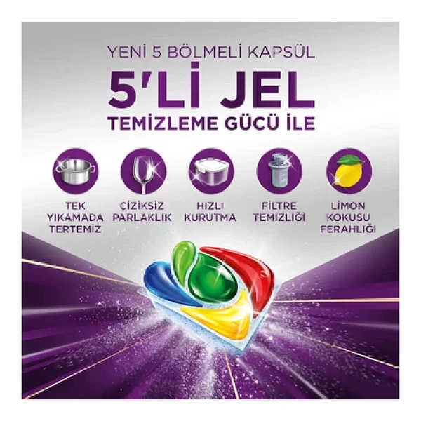 Fairy Mucize Bulaşık Makinesi Deterjanı Kapsülü/Tableti 50 Yıkama X 2 Adet - Görsel 4