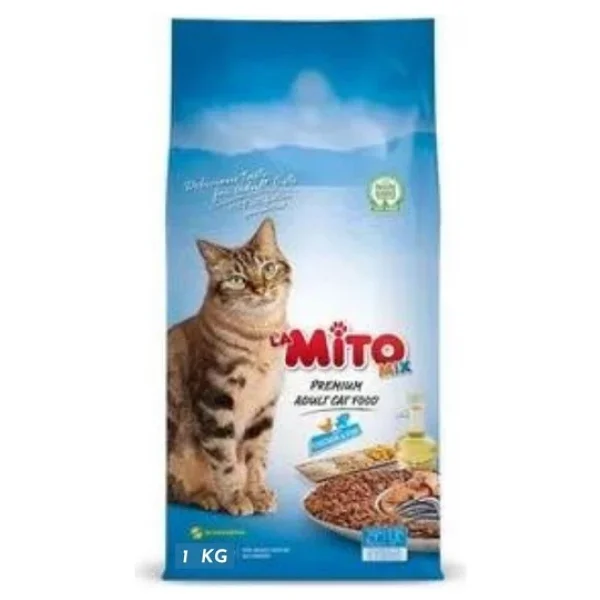 Mito Mix Adult Cat Tavuklu Ve Balıklı Renkli Taneli Yetişkin Kedi Maması 1 Kg X Kapalı 3 Paket - Görsel 6