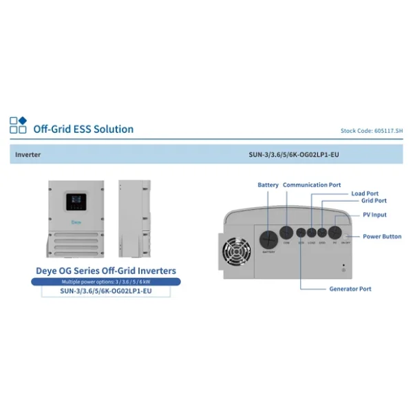 Deye 6kw 48v Mppt Tam Sinüs Akıllı İnverter Off-Grid - Görsel 9