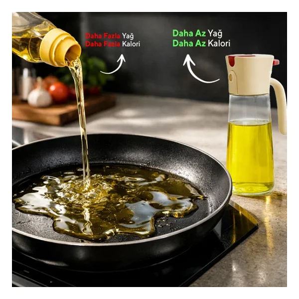 Kumtel 500 Ml Çok Amaçlı Cam Sprey Yağdanlık Hspr-02 - Görsel 4