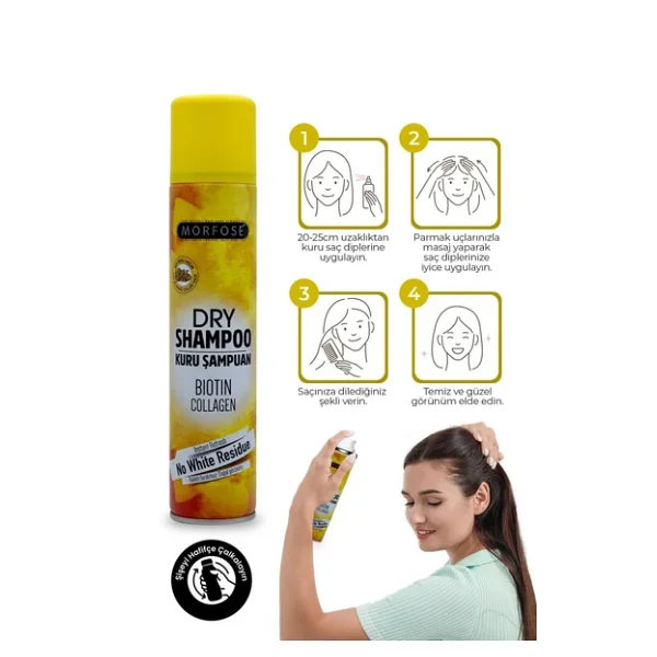 Morfose Biotin & Collagen Açık Renkli Saçlar 200 Ml Kuru Şampuan - Görsel 3