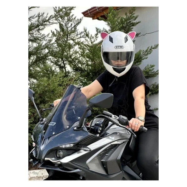 Butik Motor & Motosiklet Kedi Kulaklı Kask Dış Aksesuar - Görsel 3