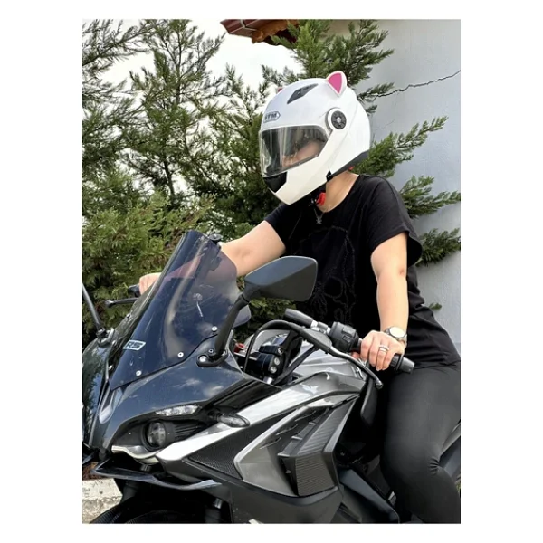 Butik Motor & Motosiklet Kedi Kulaklı Kask Dış Aksesuar - Görsel 4