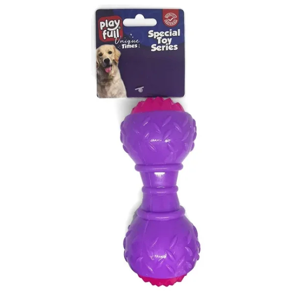Playfull Pf-4008 5x15 Cm Dumbel Aktivite Sesli Işıklı Mor Köpek Oyuncağı - Görsel 3