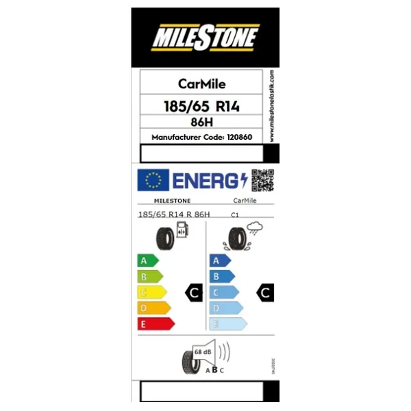 Milestone CarMile 185/65 R14 86H Yaz Lastiği - Görsel 3