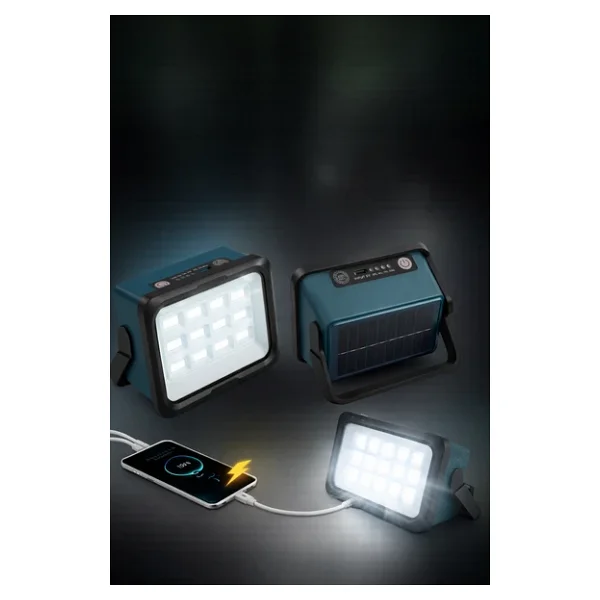 50w Solar LED Projektör 6500k Ultra Güçlü Kamp Lambası Bahçe Aydınlatması - Görsel 5