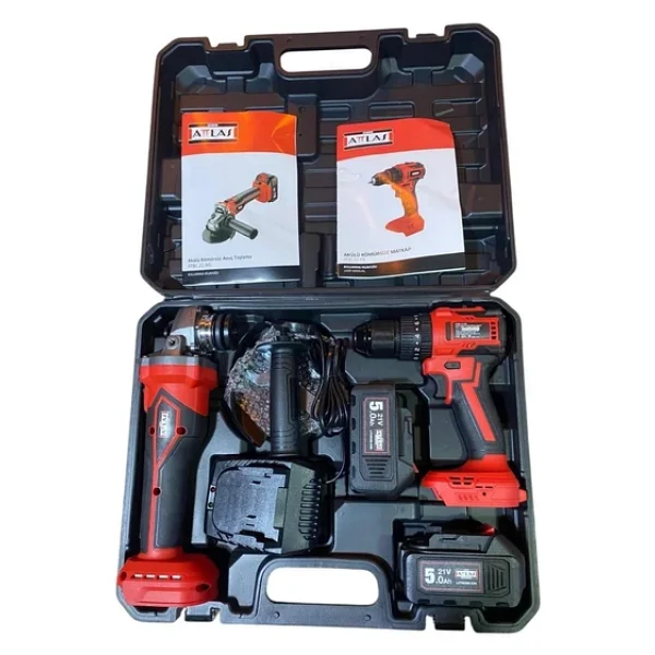 Attlas Atbl 21 2'li Kömürsüz Set Akülü Darbeli Matkap + Taşlama A0104099 - Görsel 7