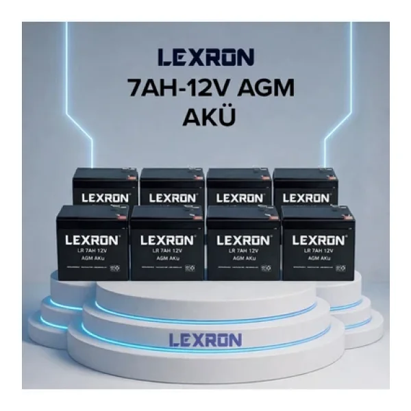 Lexron 7ah 12v Agm Akü 8 Adet - Görsel 3