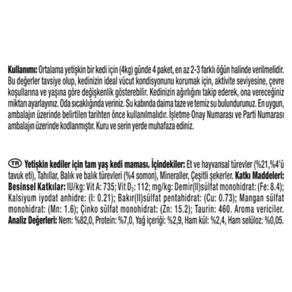 Gourmet Parça Etli Soslu Somonlu Ve Tavuklu 85 Gr 24'lü Yetişkin Konserve Kedi Maması - Görsel 6