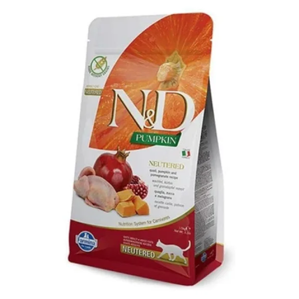 N&D Pumpkin Bıldırcınlı Balkabaklı Ve Narlı 1.5 Kg Kısırlaştırılmış Yetişkin Kedi Maması - Görsel 9
