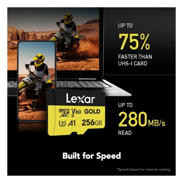 Lexar Professional Gold Serieslmsgold256g Class 10 Uhs-Iı U3 A1 V60 256 GB Micro Sd Kart - Görsel 4