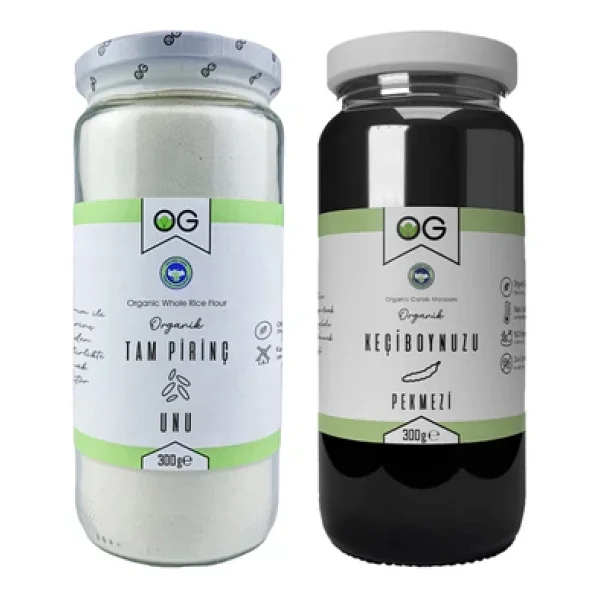 Og Natural Organik Tam Pirinç Unu Ve Organik Keçiboynuzu Pekmezi Seti - Görsel 4