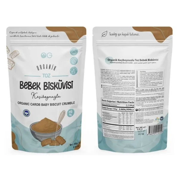 Og Natural Keçiboynuzlu Toz Bebek Bisküvisi 240 Gr 2 Adet - Görsel 8