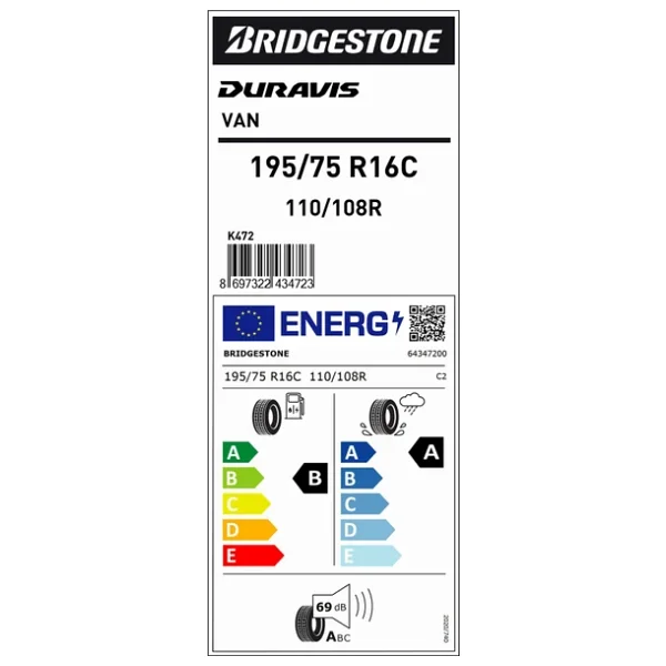 Bridgestone Duravis Van 195/75 R16C 110/108R Yaz Lastiği - 2026 - Görsel 5