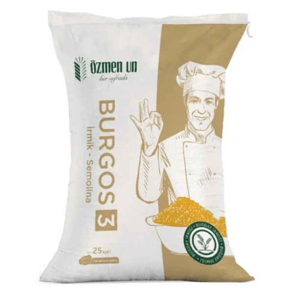 Özmen Burgos 3 Semolina İrmik 25 Kg - Görsel 3