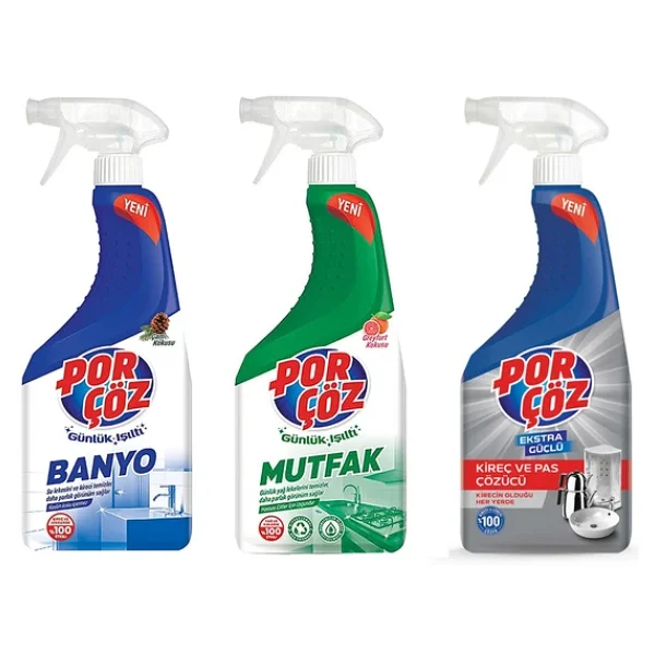 Porçöz Mutfak Temizleyici Sprey 750 Ml 3'lü - Görsel 4