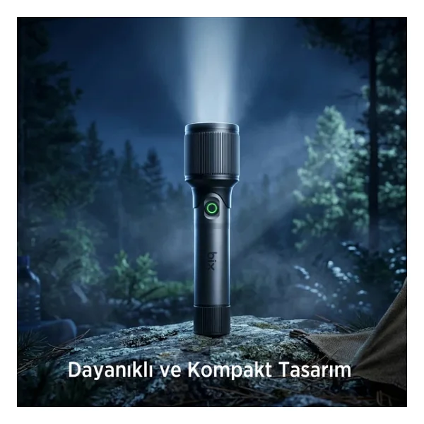 Bix Flashlight Bx2132fl 24w LED 1000 Lümen 900 Metre Şarjlı El Feneri - Görsel 9