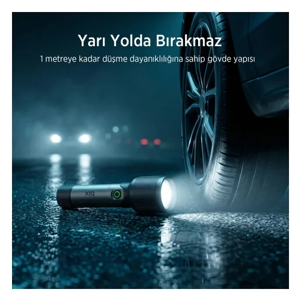 Bix Flashlight Bx2132fl 24w LED 1000 Lümen 900 Metre Şarjlı El Feneri - Görsel 4