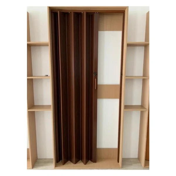 Akordeon Kapı Kibar Modeli, Ceviz Ahşap Desenli, 84x216cm - Görsel 2