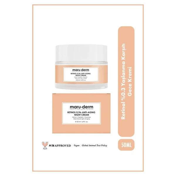 Maru.Derm Retinol %0.3 Yaşlanma Karşıtı 50 Ml Gece Kremi - Görsel 5