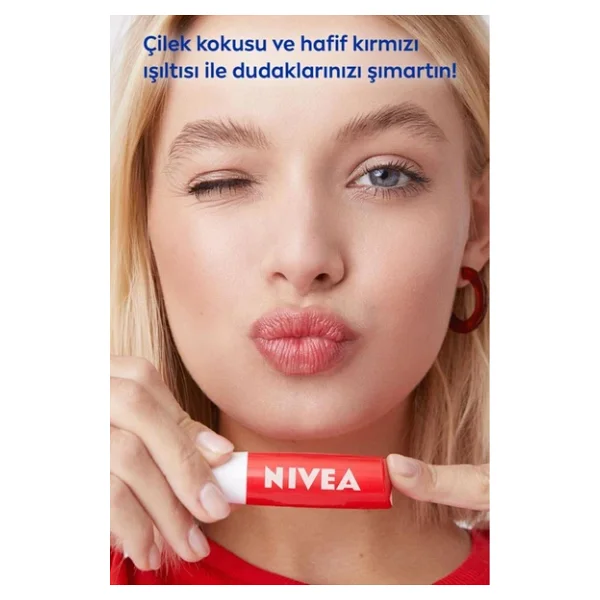 Nivea Çilek Dudak Bakım Kremi 4,8 Gr 2 Adet - Görsel 6