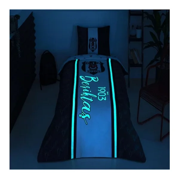 Taç Beşiktaş 1903 Glow Tek Kişilik Nevresim Takımı - Görsel 5