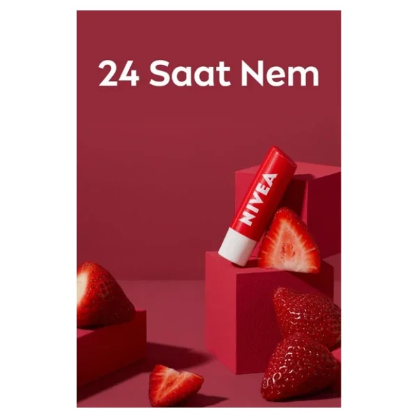 Nivea Çilek Dudak Bakım Kremi 4,8 Gr 2 Adet - Görsel 5