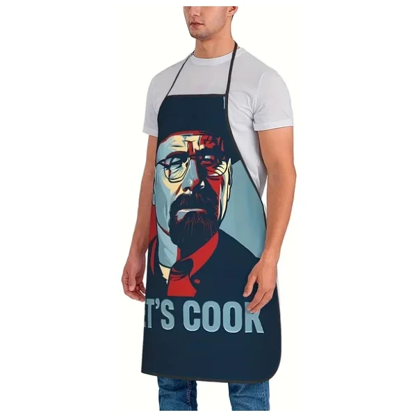 Valkyrie Let's Cook Baskılı Komik Mutfak Önlüğü Unisex Ayarlanabilir Askılı Walter White - Görsel 6