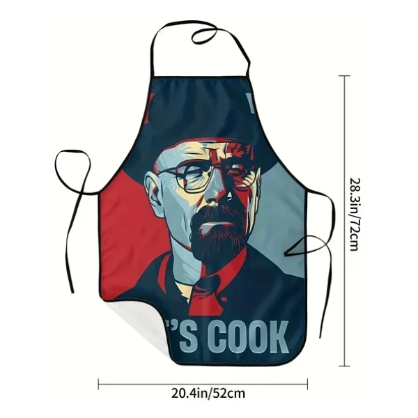Valkyrie Let's Cook Baskılı Komik Mutfak Önlüğü Unisex Ayarlanabilir Askılı Walter White - Görsel 8