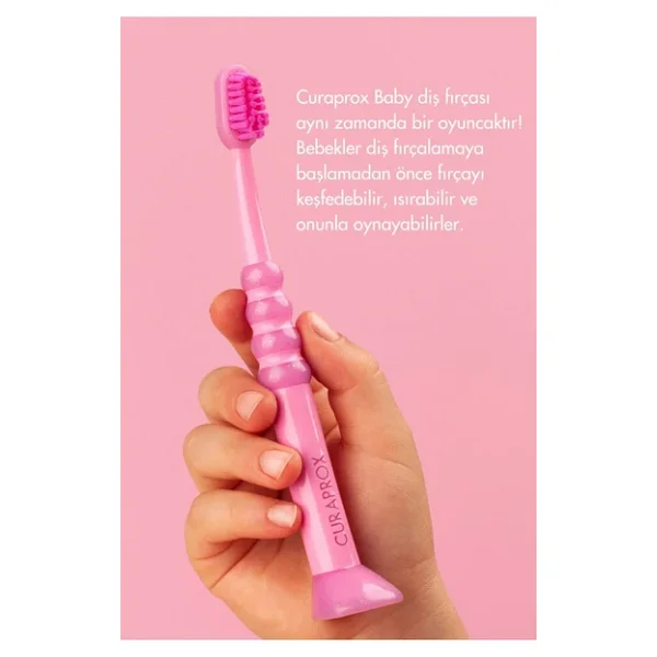 Curaprox Baby 4260 Diş Fırçası 0-4 Yaş Mavi-Pembe - Görsel 7
