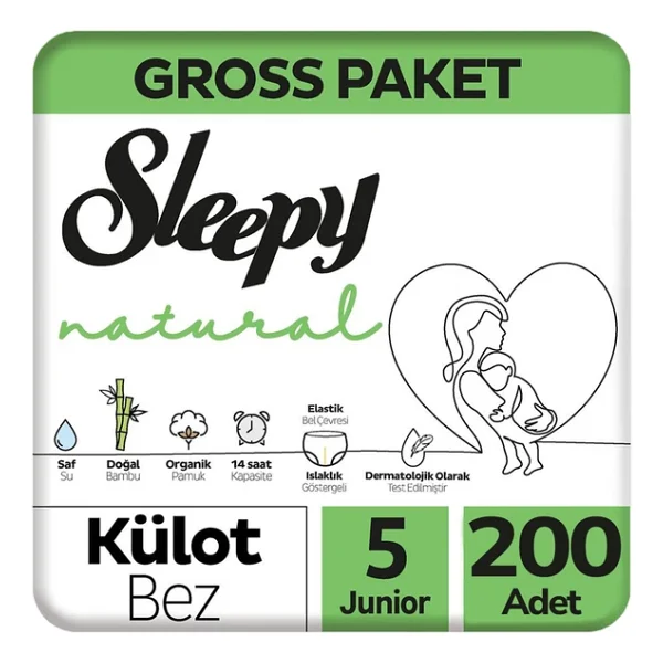 Sleepy Natural 5 Numara Junior 100'lü 2 Adet Külot Bez - Görsel 4