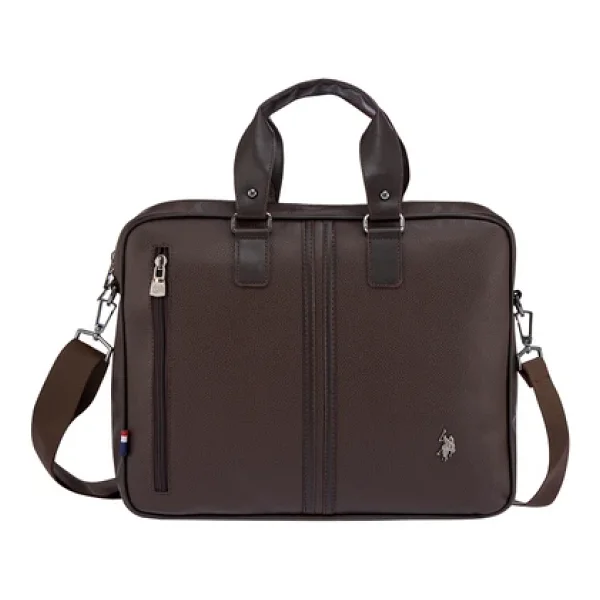 U.S. Polo Assn. 6752 Omuz Askılı Laptop Çantası Evrak Çantası Kahverengi - Görsel 3