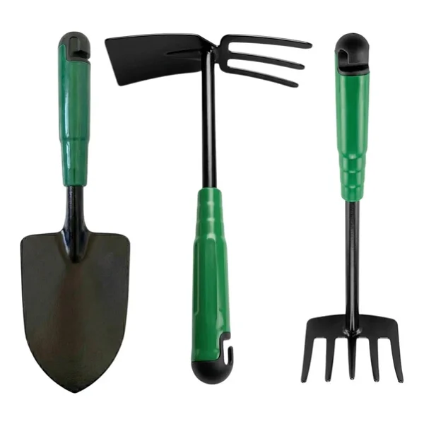 Çapa Tırmık Kürek 3'lü Set Metal Hobi Bahçe El Aletleri Saksı, Çiçek, Bitki Ve Toprak Kazma Seti - Görsel 7