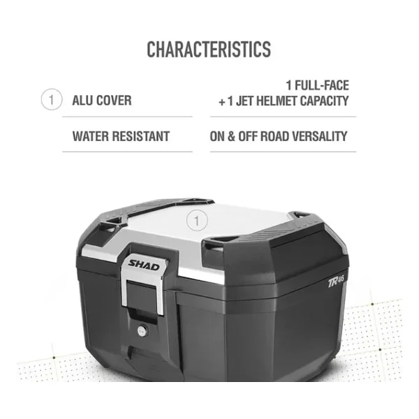 Shad Terra Tr46 Aluminyum Kapak Motosiklet Çantası - Görsel 5