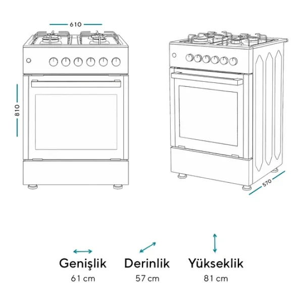 Kumtel Lf662s-40 F Tam Boy Ocaklı Fırın - Görsel 7