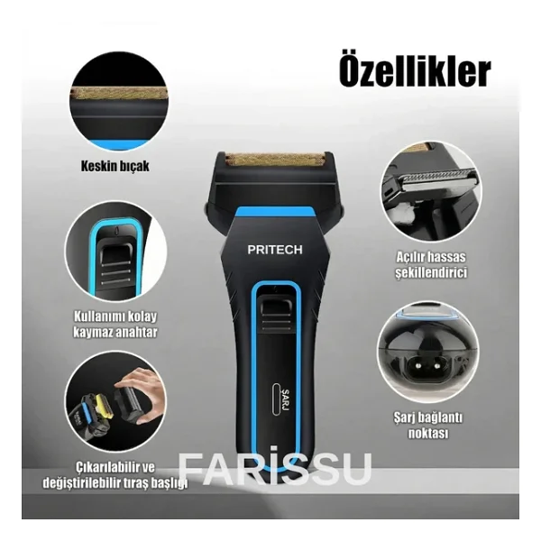 Pritech Rf-1310 Tıraş Makinesi - Görsel 4