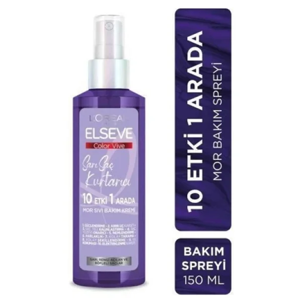 Loreal Elseve Sarı Saç Kurtarıcı 10 Etkili Mor 150 Ml Sıvı Saç Kremi - Görsel 5