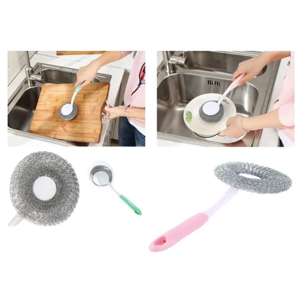 Mangal Temizleme Fırçası - Barbekü Fırçası - Lavabo Bulaşık Fırçası - Görsel 3